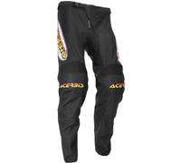 Acerbis MX Track Inc Retro Pantalones de motocross, negro-blanco, tamaño 32 para Hombres