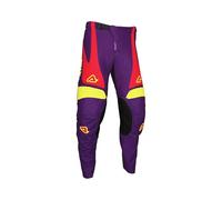 Acerbis MX-Track Askar Pantalones de motocross, lila-amarillo, tamaño 34 para Hombres
