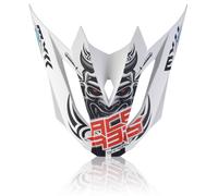 Acerbis Profile 4 Pico Casco, blanco/rojo/blanco