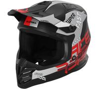 Acerbis Profile Casco de motocross juvenil, negro-rojo, tamaño L