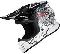 Acerbis Profile Rex Kids Casco de motocross, Blanco/Negro, Talla Y/XL (53/54)