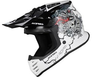Acerbis Profile Rex Kids Casco de motocross, negro-blanco, tamaño M para Muchachos