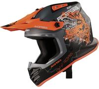 Acerbis Profile Rex Kids Casco de motocross, negro mate/naranja, Talla Y/XL (53/54)