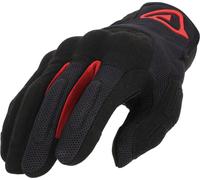 Acerbis Pyramid Guantes de moto, negro-rojo, tamaño L para Hombres