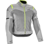 Acerbis Ramsey Vent 2.0 Mesh Ladies Chaqueta Textil Moto, gris-amarillo, tamaño L para Mujer