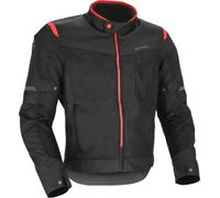 Acerbis Ramsey Vented 2.0 Mesh - Chaqueta textil para moto - Chaqueta de verano para moto, negro/rojo, XL corto