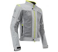 Acerbis Ramsey Vented Chaqueta Textil Moto, gris-amarillo, tamaño M para Hombres