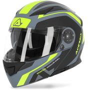 Acerbis Rederwel Graphics Casco, gris-amarillo, tamaño XS para Hombres