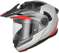 Acerbis Rider, casco abatible S female Negro/Gris/Gris Claro/Rojo