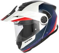 Acerbis Rider Logo Casco, blanco-rojo-azul, tamaño S para Hombres