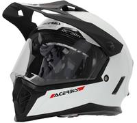 Acerbis Rider Solid Casco da Motocross per Ragazzi, Bianco, Y/M (49/50)