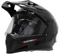 Acerbis Rider Solid Casco de motocross juvenil, negro, Talla Y/M (49/50)