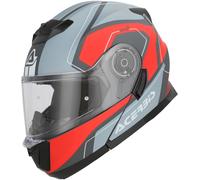 Acerbis Serel Graphic Casco, gris-rojo, tamaño S para Hombres
