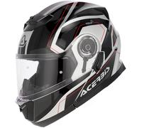 Acerbis Serel Graphic Casco, negro/plateado mate, Talla S (55/56)