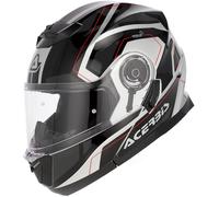 Acerbis Serel Graphic Casco, negro/plateado mate, Talla XL (61)