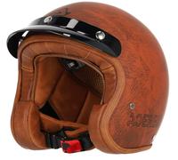 Acerbis Skodela Casco Jet, Marrón mate, Talla S (55/56)