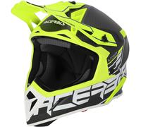 Acerbis Steel Carbon 2023 Casco de motocross, negro/amarillo, Talla S (55/56)