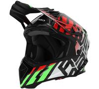 Acerbis Steel Carbon Casco de motocross, negro/verde/rojo, Talla XS (53/54)