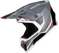 Acerbis T711 Casco de motocross, Gris/Blanco, Talla M (57/58)