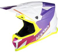 Acerbis T711, casco de motocross XXL male Blanco/Lila/Fucsia/Amarillo Neón