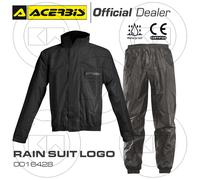 ACERBIS Traje Set Anitlluvia Kit Completo Impermeable Moto Scooter Touring Negro
