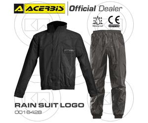 ACERBIS Traje Set Anitlluvia Kit Completo Impermeable Moto Scooter Touring Negro