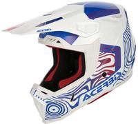 Acerbis Whoops Graphic Casco de motocross, blanco/azul/rojo, Talla S (55/56)