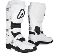 Acerbis Whoops Logo Botas de motocross, Blanco/Negro, Talla 44