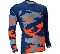 Acerbis X-Duro Winter Maillot de Motocross, Azul/Naranja, Talla M