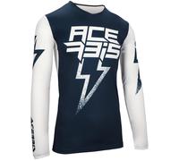 Acerbis X-Flex Blizzard Maillot de motocross, blanco-azul, tamaño XL para Hombres