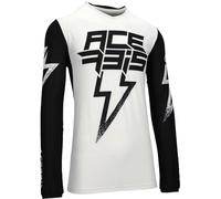 Acerbis X-Flex Blizzard Maillot de motocross, Blanco/Negro, Talla M