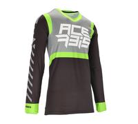 Acerbis X-Flex Five Maillot de motocross, negro-verde, tamaño L para Hombres