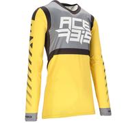 Acerbis X-Flex Five Maillot de motocross, gris-amarillo, tamaño 2XL para Hombres