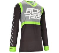 Acerbis X-Flex Five Maillot de motocross, negro-verde, tamaño 2XL para Hombres