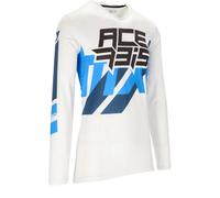 Acerbis X-Flex Three Maillot de motocross, blanco-azul, tamaño XL para Hombres