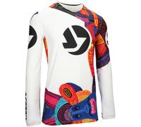 Acerbis X-Flex Veras Maillot de motocross, blanco/negro/amarillo, Talla L