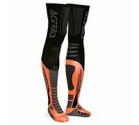 Acerbis X-Leg Pro Socks, negro/naranja, L/XL