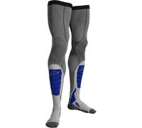 Acerbis X-Leg Vented Pro Calcetines de rodilla de motocross, gris-azul, tamaño L XL para Hombres