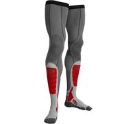 Acerbis X-Leg Vented Pro Calcetines de rodilla de motocross, gris-rojo, tamaño L XL para Hombres