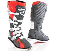 Acerbis X-Race Botas de motocross, gris-rojo, tamaño 45