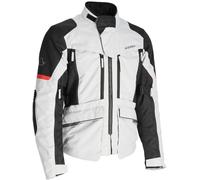 Acerbis X-Rover chaqueta textil impermeable para motocicletas, Gris/negro/rojo, Talla M