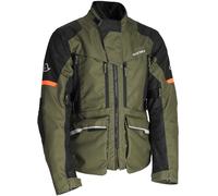 Acerbis X-Rover chaqueta textil impermeable para motocicletas, verde/naranja, Talla M