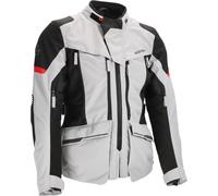 Acerbis X-Rover Chaqueta textil impermeable para mujer, gris/rojo, Talla XXL