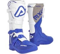 Acerbis X-Team Botas de Motocross, blanco/azul, Talla 42