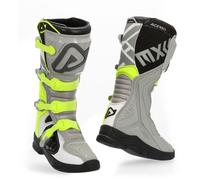 Acerbis X-Team Botas de Motocross, gris-amarillo, tamaño 46 para Hombres
