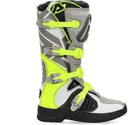 Acerbis X-Team Botas de Motocross, gris-amarillo, tamaño 47 para Hombres