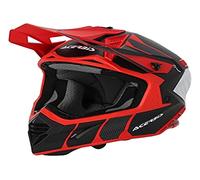 Acerbis X-Track Casco, Unisex Adulto, Negro/Rojo, Small