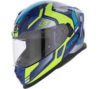 Acerbis X-Way Graphic Casco, Azul/Amarillo, Talla S (55/56)