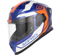 Acerbis X-Way Graphic Logo Casco, Azul/Naranja/Blanco, Talla XS (53/54)