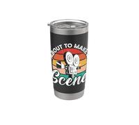 Acerca de Hacer Una Película Retro Director De Cine Haciendo Películas Vaso térmico de acero inoxidable de doble pared
